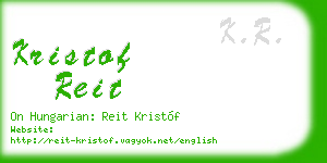 kristof reit business card