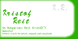 kristof reit business card